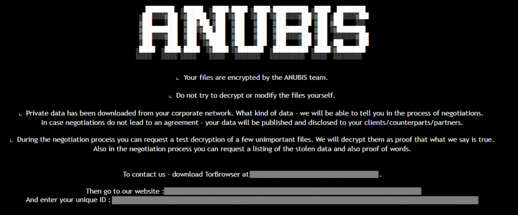 Anubis Ransomware RaaS