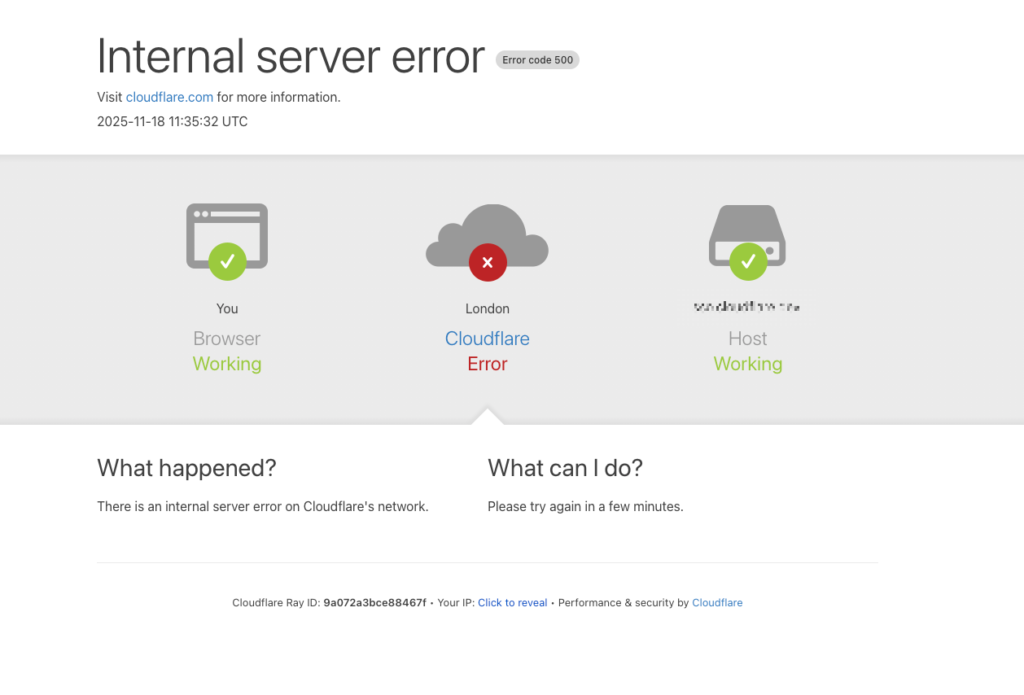 Cloudflare awaria