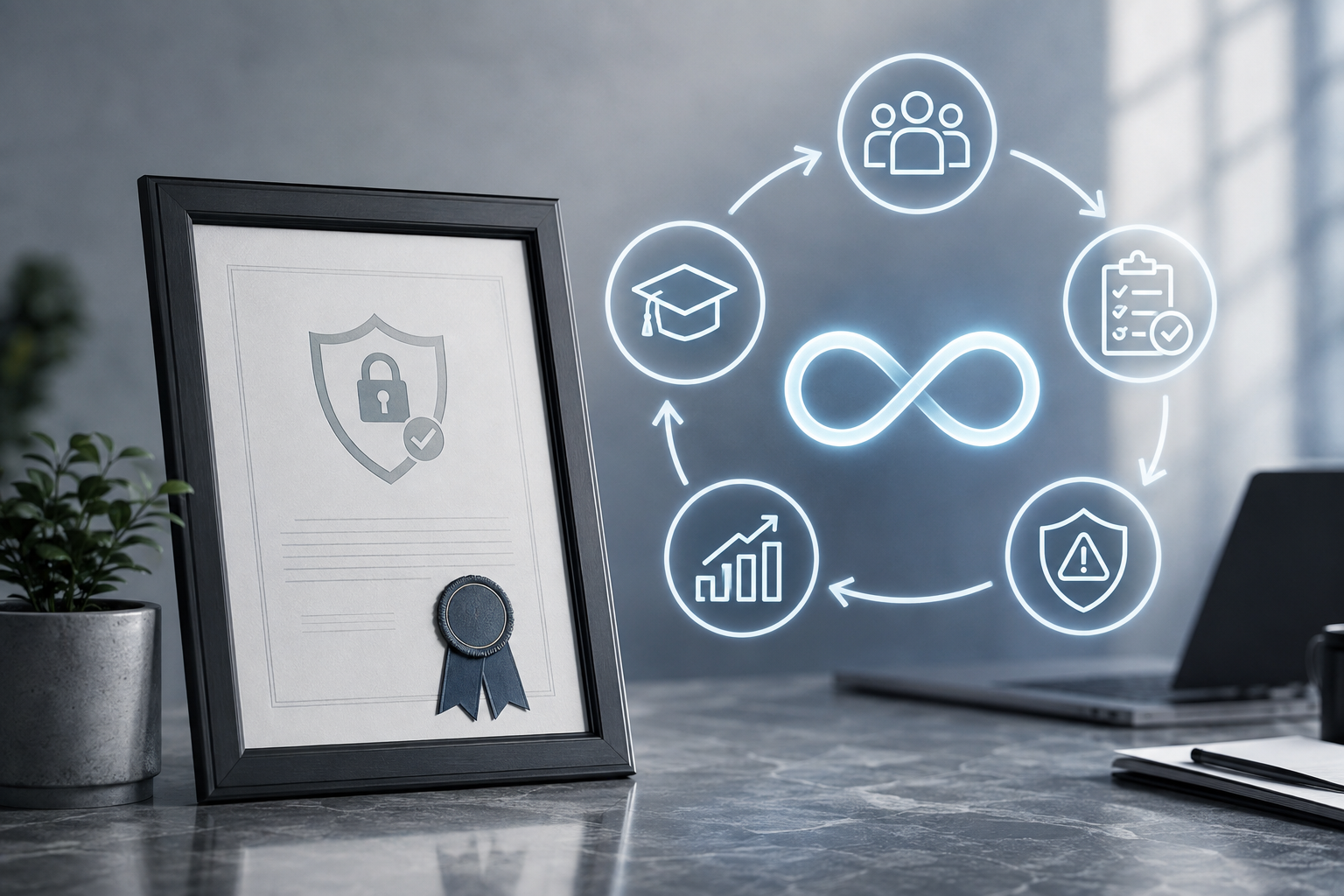 Certyfikat ISO 27001 - utrzymanie ciągłości